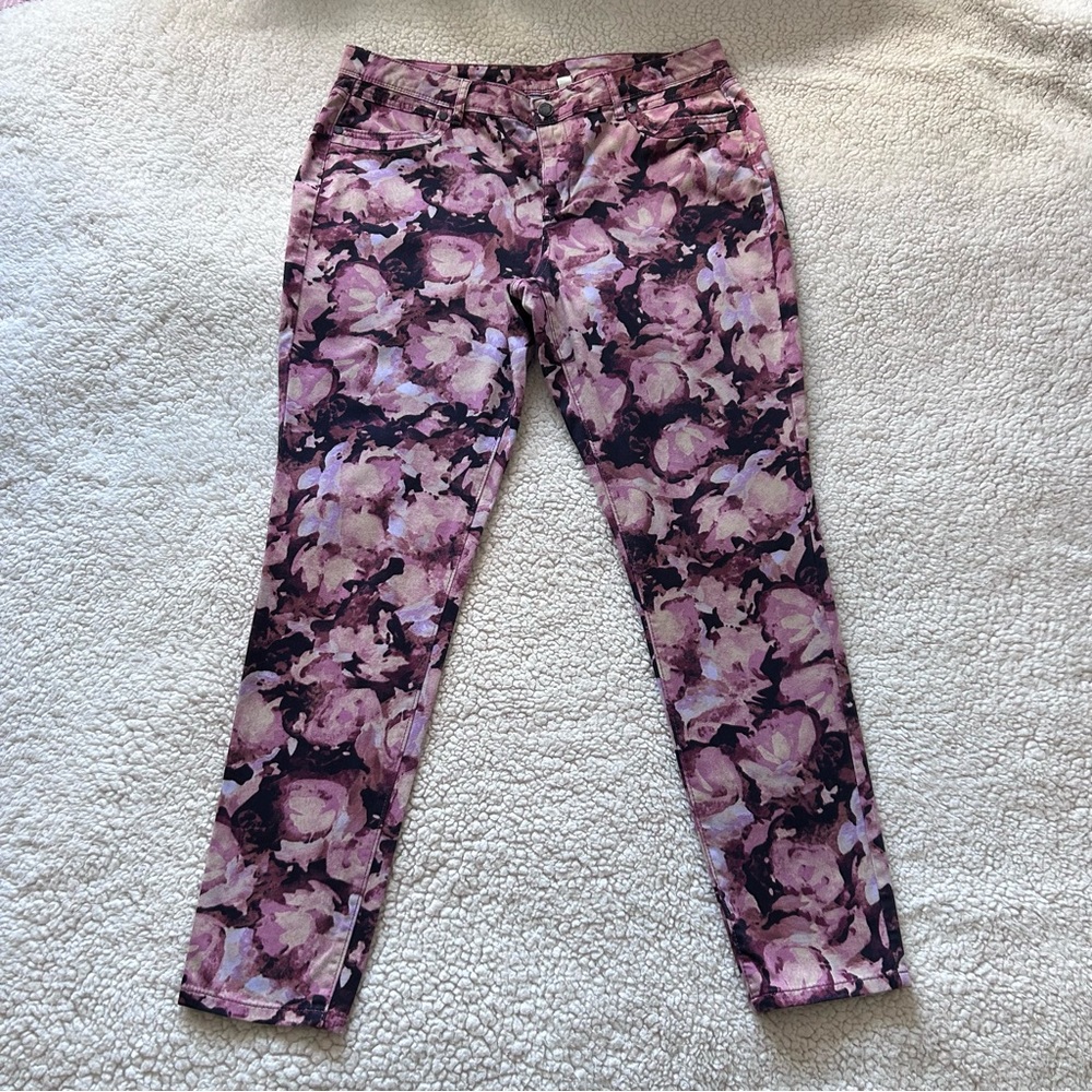 Simply Vera Vera Wang Floral Pink Women's Jeans